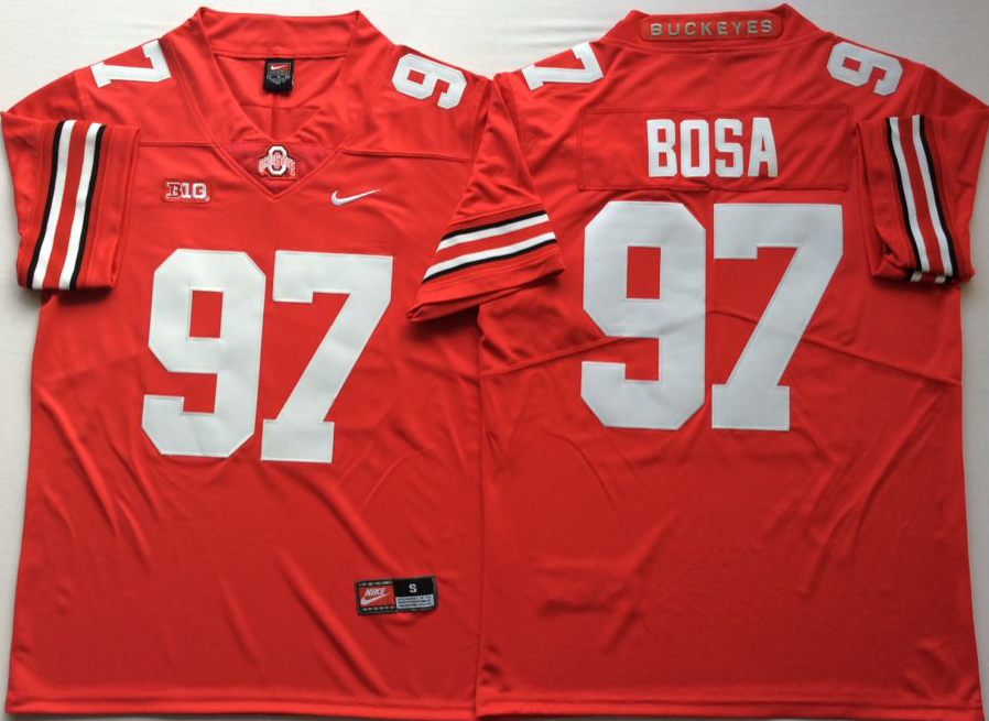 NCAA Men Ohio State Buckeyes Red #97 BOSA->ncaa teams->NCAA Jersey